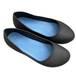 Mary Jane Size 10 Crocs Slip On Gray Blue Women